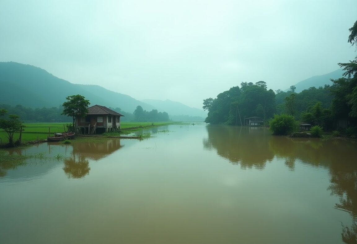 Overstromingen in Assam causate da cambiamenti climatici