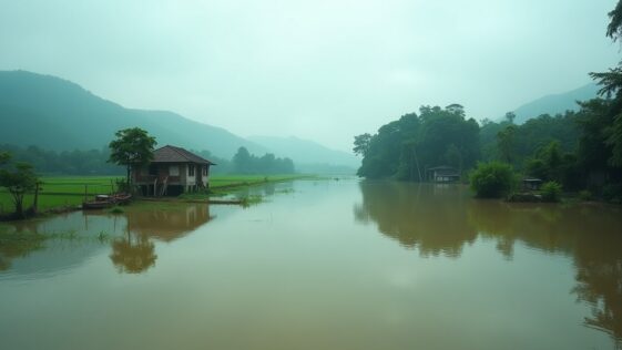 Overstromingen in Assam causate da cambiamenti climatici