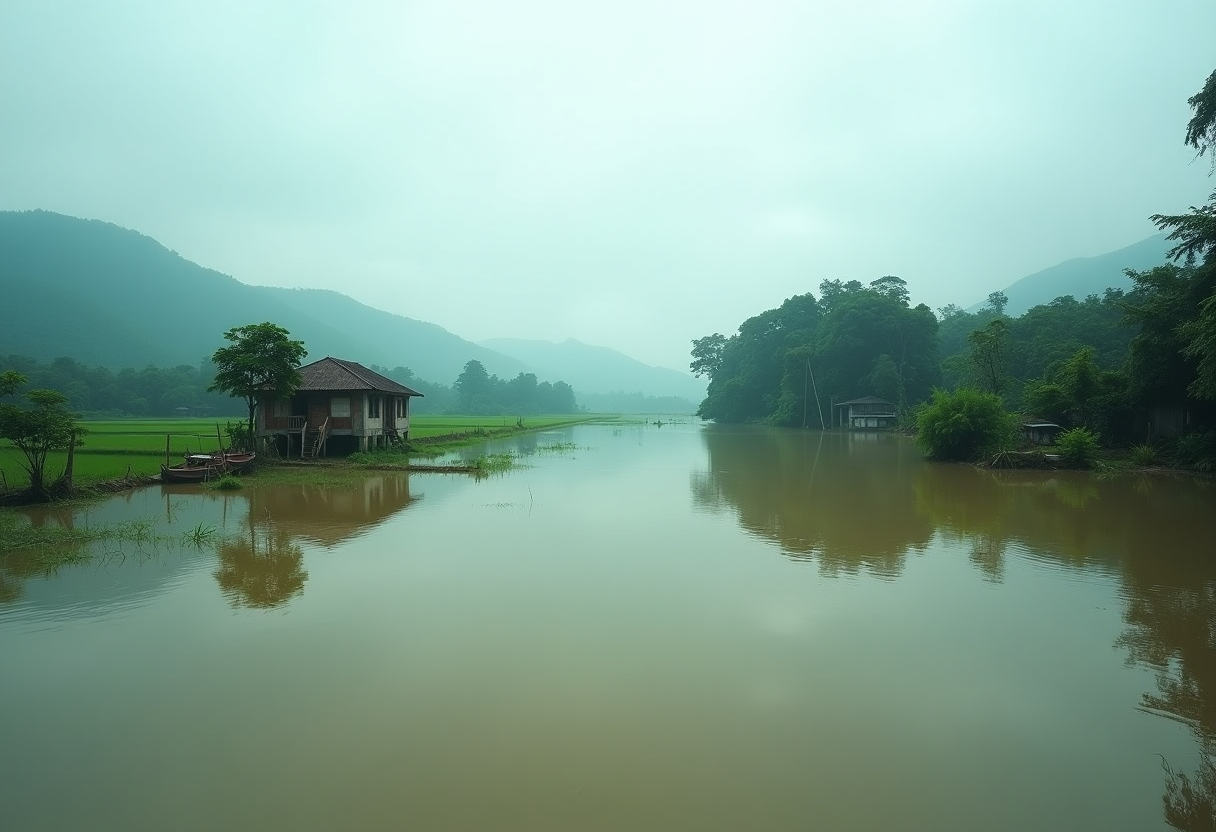 Overstromingen in Assam causate da cambiamenti climatici