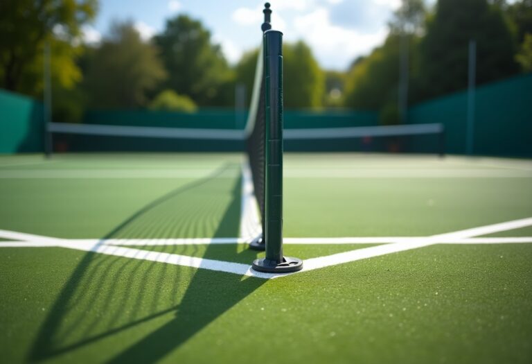 Niels Vink tijdens zijn overwinning in rolstoeltennis