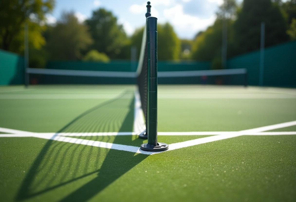 Niels Vink tijdens zijn overwinning in rolstoeltennis