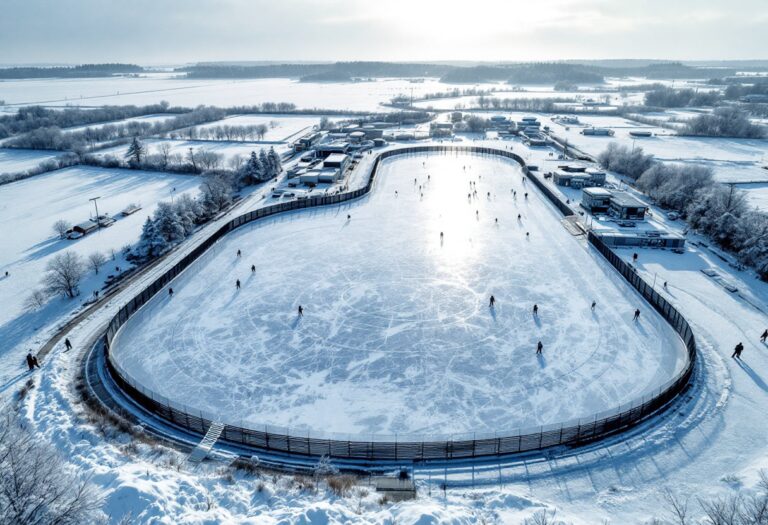 Davide Ghiotto tijdens het breken van het wereldrecord schaatsen