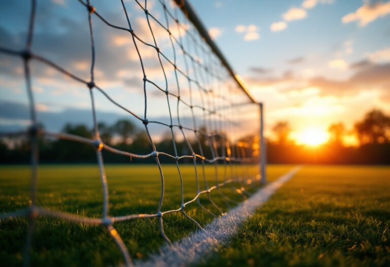 Edwin van der Sar in actie tijdens een voetbalwedstrijd