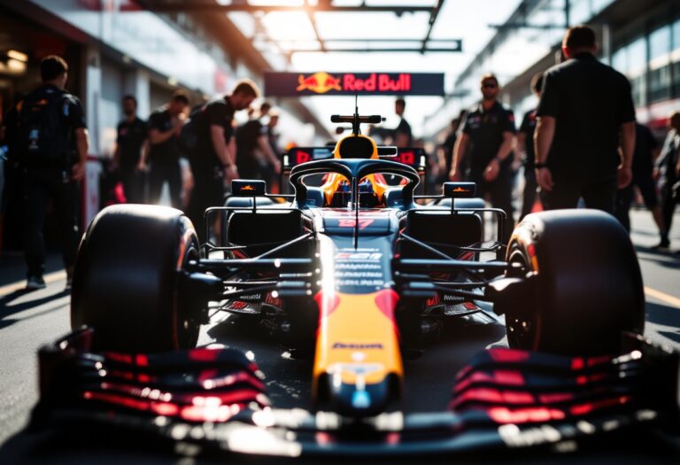 Max Verstappen met de nieuwe RB21 auto voor het seizoen