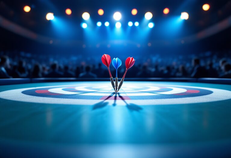 Raymond van Barneveld juicht na de overwinning op Chris Dobey