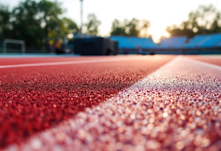Nadine Visser en Steven Nuytinck tijdens een atletiekwedstrijd
