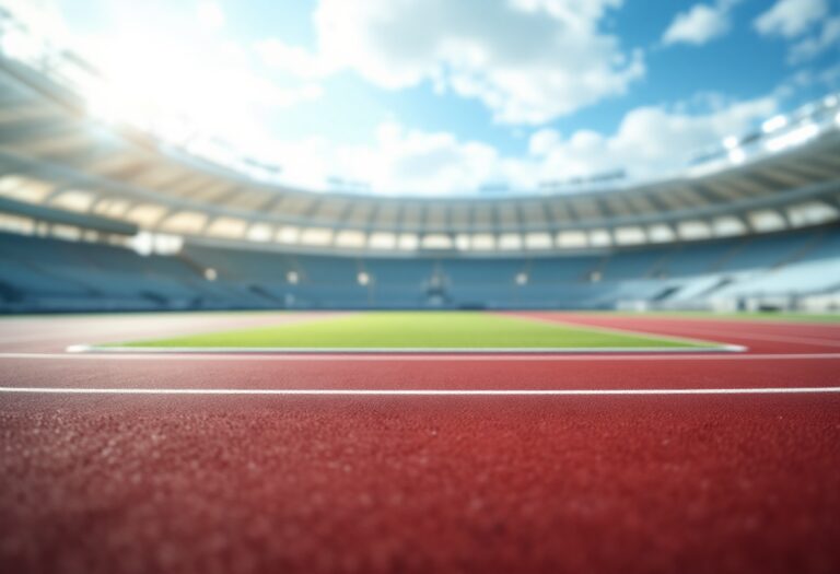 Douwe Amels tijdens het hoogspringen op het EK indooratletiek