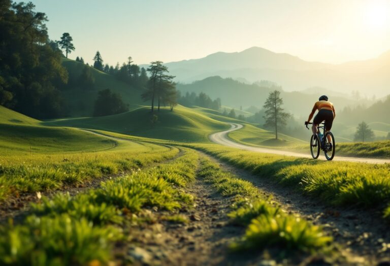 Fietsers strijden in de Milaan-Sanremo race