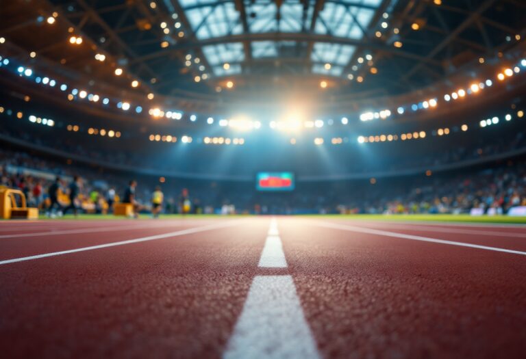 Nederlandse atleten vieren hun gouden medaille op het EK indooratletiek