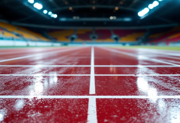 Samuel Chapple tijdens de 800 meter finale WK indooratletiek
