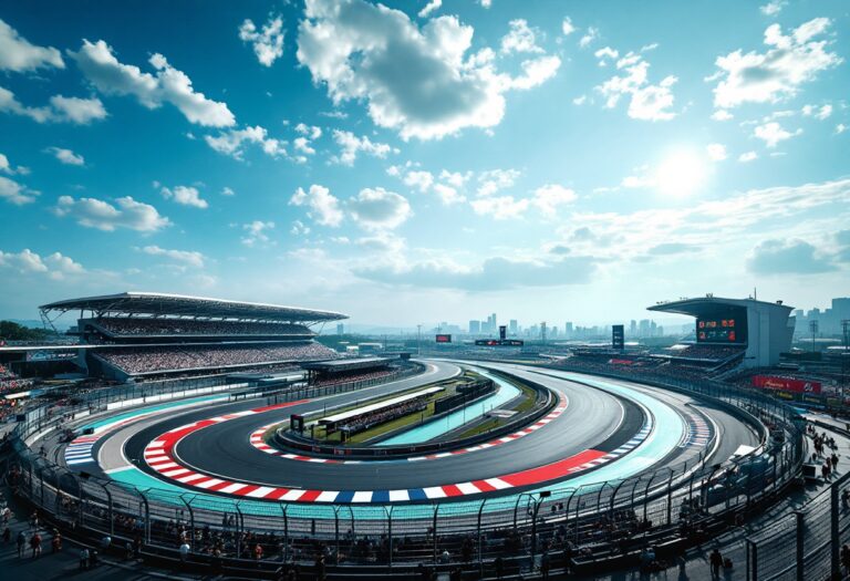 Formule 1 auto racen op het circuit in China