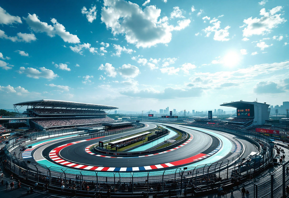 Formule 1 auto racen op het circuit in China