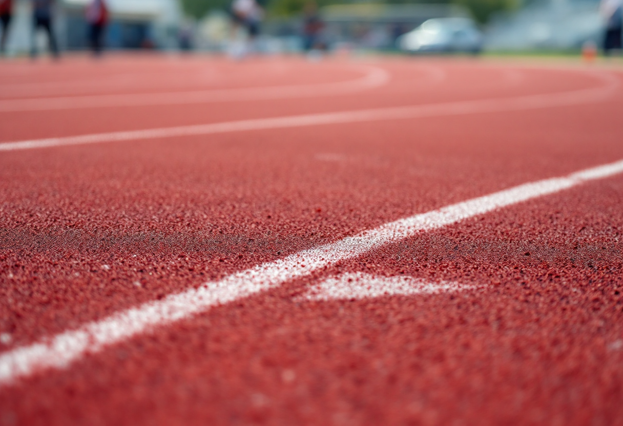 Femke Bol in actie tijdens de 400 meter horden op FBK Games