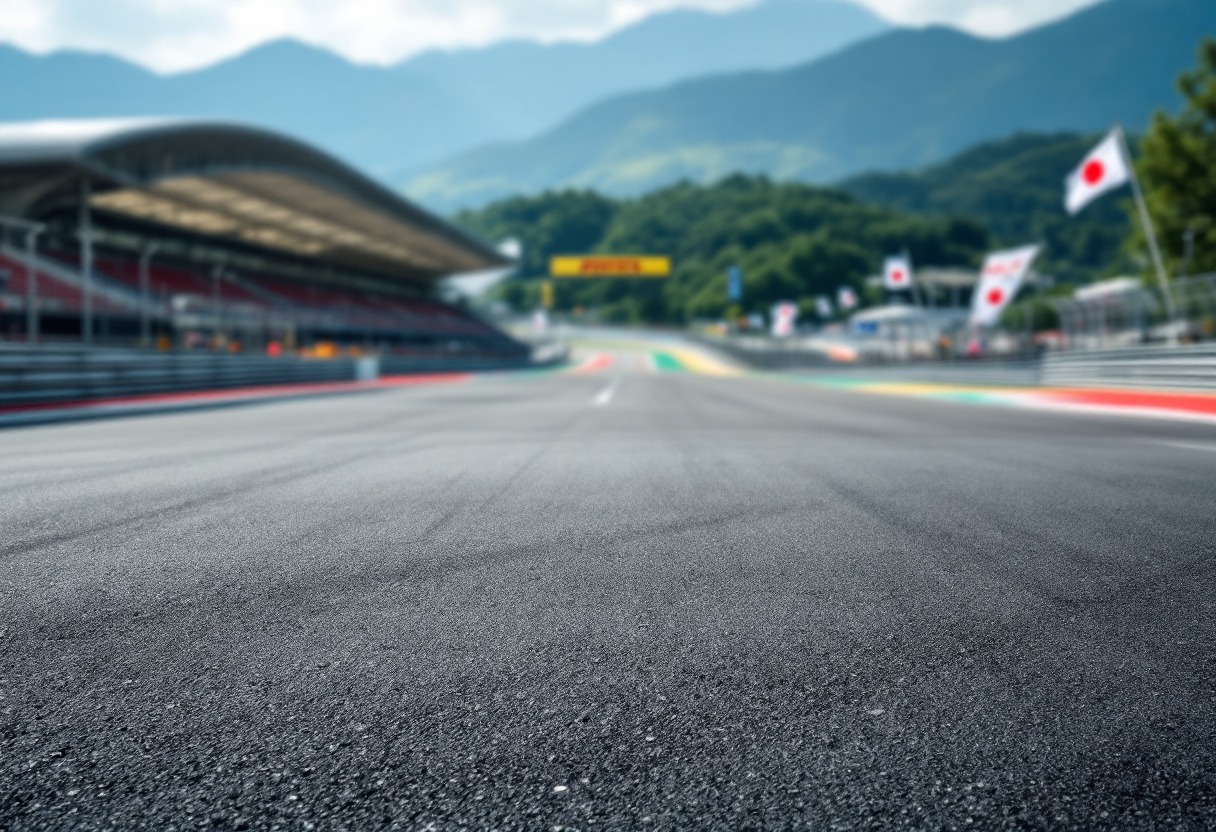 Max Verstappen tijdens een race in Japan