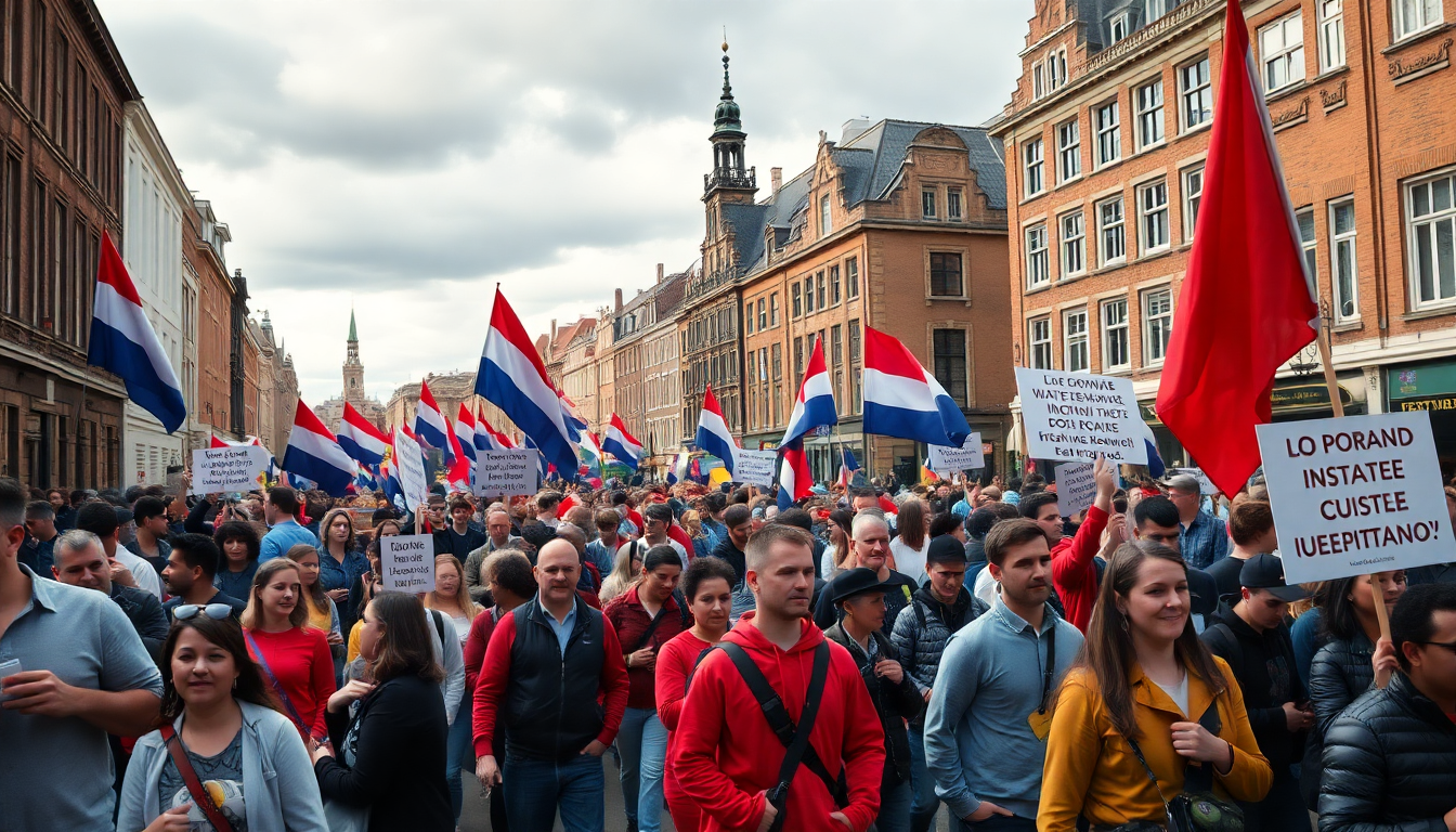 Grote manifestaties dwingen de Nederlandse overheid tot actie