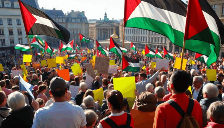 Massale demonstratie in Den Haag voor gerechtigheid in Israël
