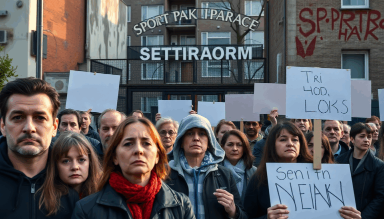 Protesten om schimmel en veiligheid bij sportpark Spieringhorn in Amsterdam