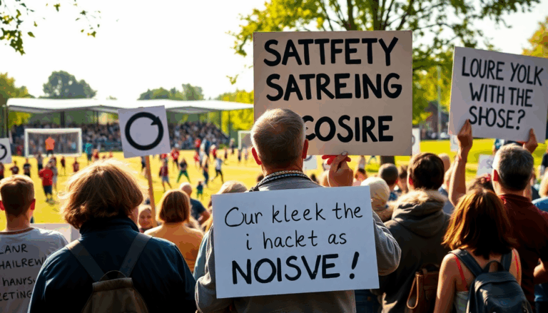 Protesten om veiligheid en geluidsoverlast bij sportpark Spieringhorn