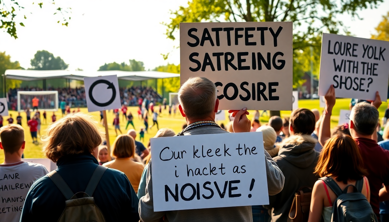 Protesten om veiligheid en geluidsoverlast bij sportpark Spieringhorn