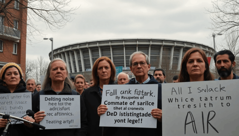Protesten rondom het Spieringhorn sportpark in Amsterdam