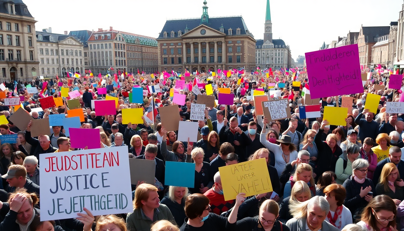 Tienduizenden demonstreren voor gerechtigheid in Den Haag