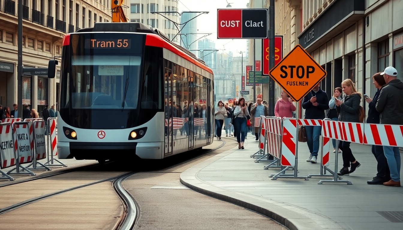 Tram 55 stilgelegd tot 2027 vanwege werkzaamheden
