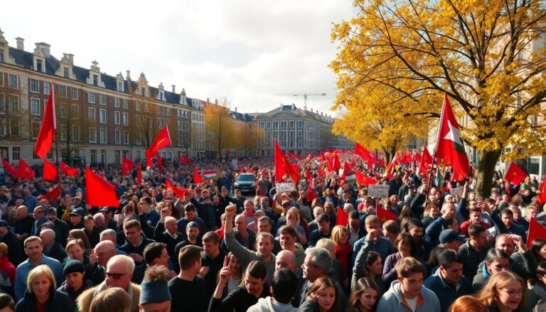 Amsterdam haalt recorddeelname aan demonstratie voor Gaza