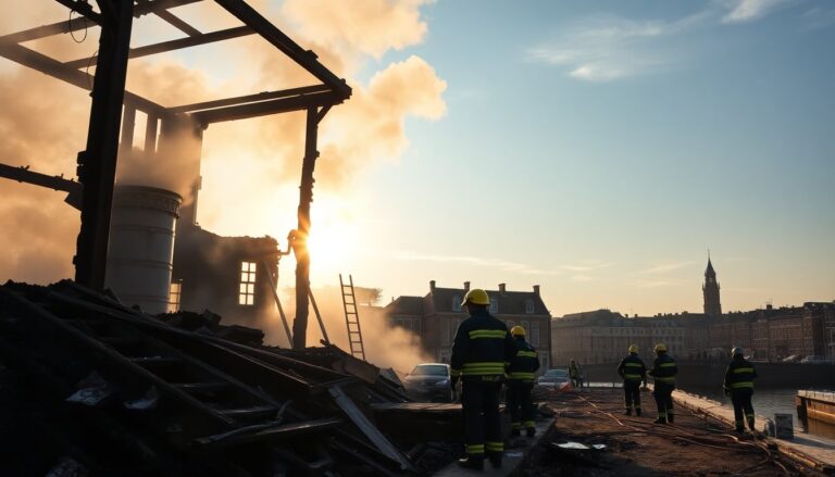 Brand in Amsterdam: historisch gebouw zwaar beschadigd