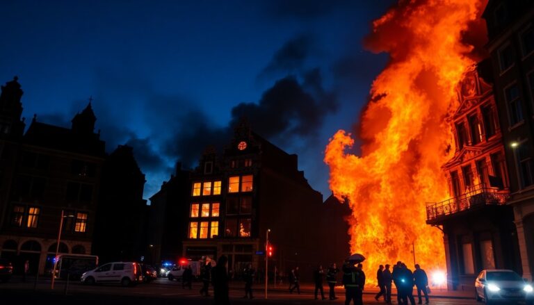 Brand in Amsterdam legt historische gebouwen in de as