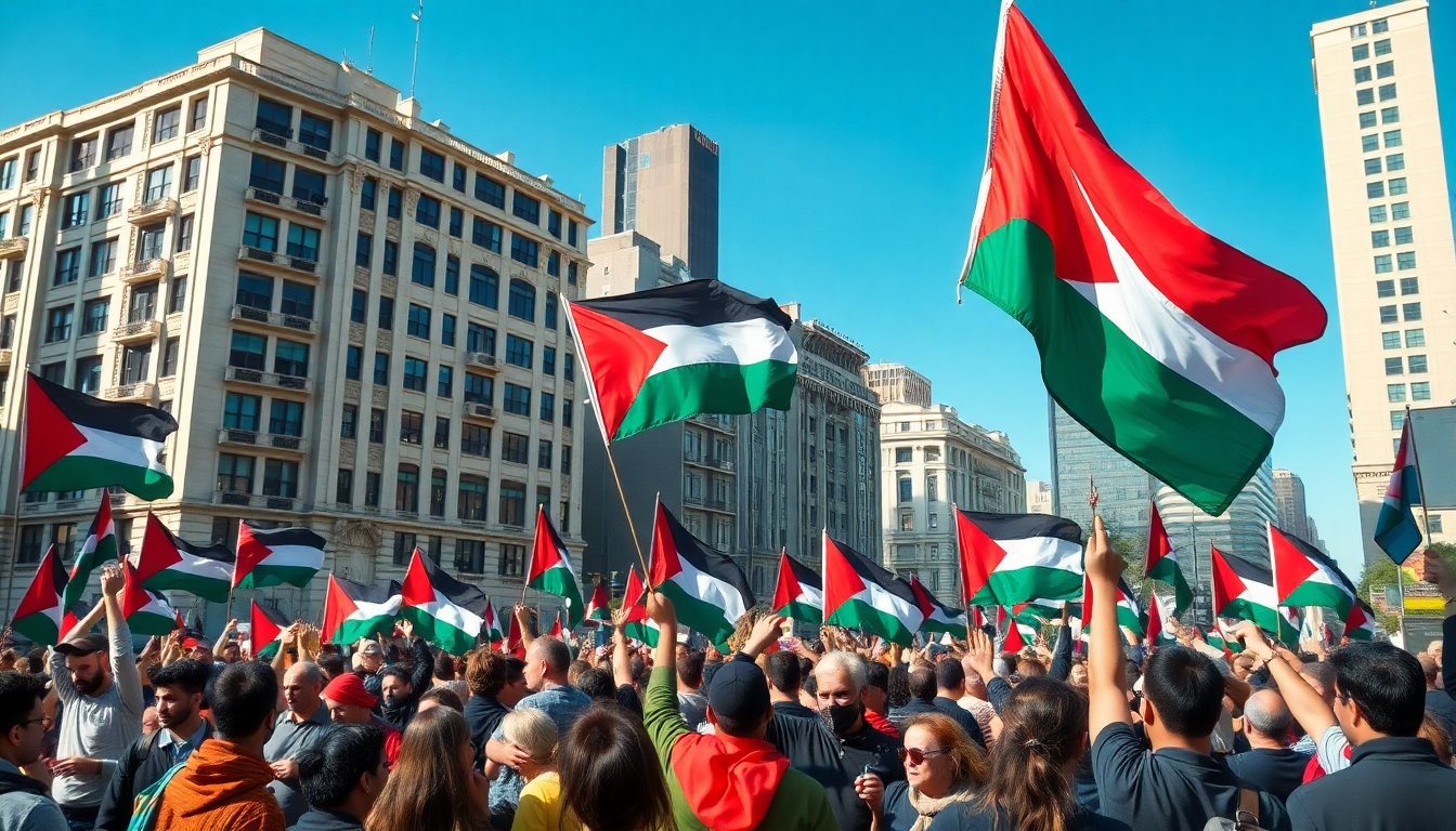 Dagelijkse wereldwijde demonstraties ter ondersteuning van Gaza