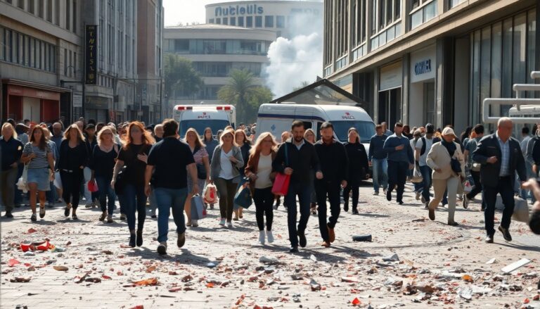 Explosie in het hart van de stad leidt tot chaos en evacuaties