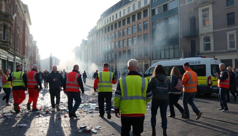 Explosie in stadscentrum leidt tot chaos en verwondingen