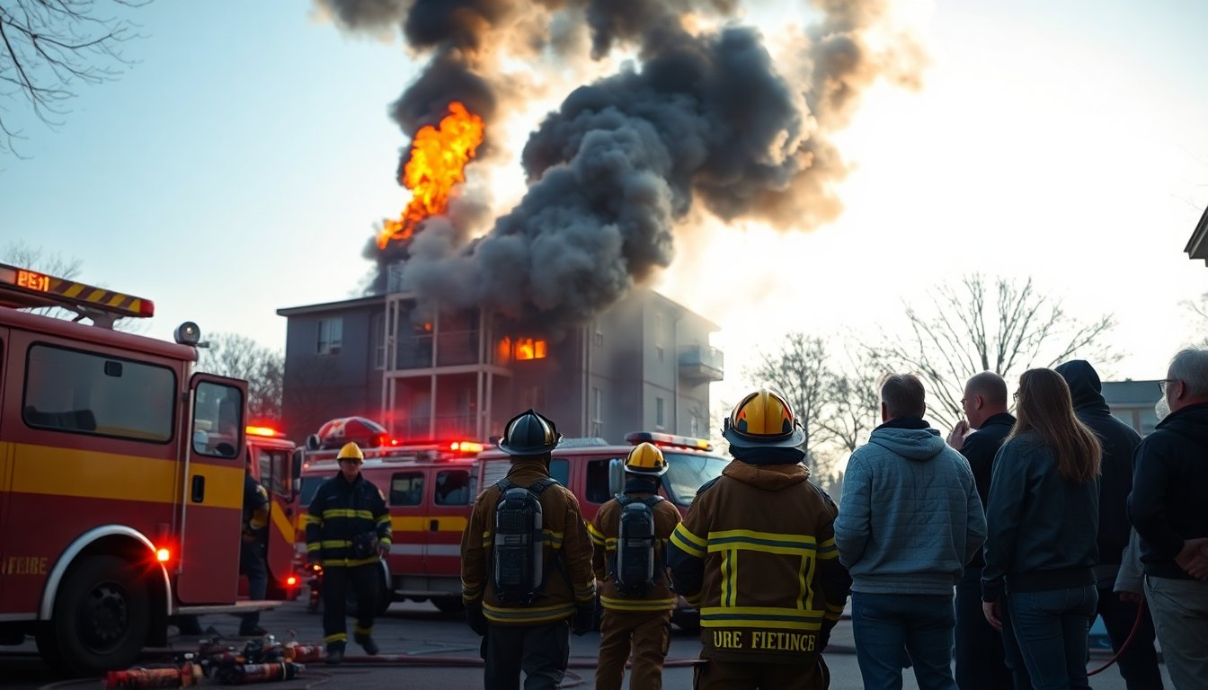 Onderzoek gestart na brand die bewoners verdrijft en brandweermensen verwondt