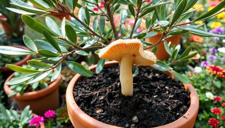 Bijzonderheid: ontdekking van een paddenstoel in een Zeeuws tuincentrum