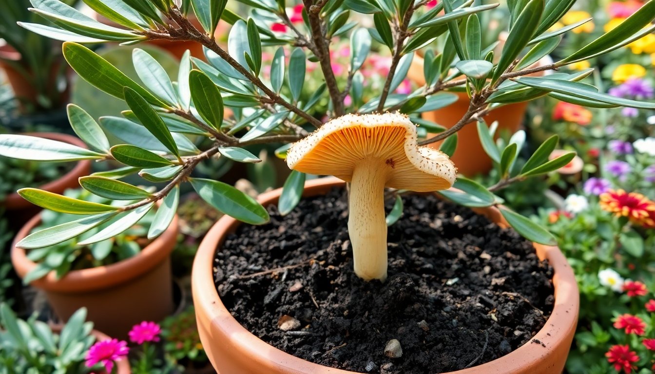 Bijzonderheid: ontdekking van een paddenstoel in een Zeeuws tuincentrum