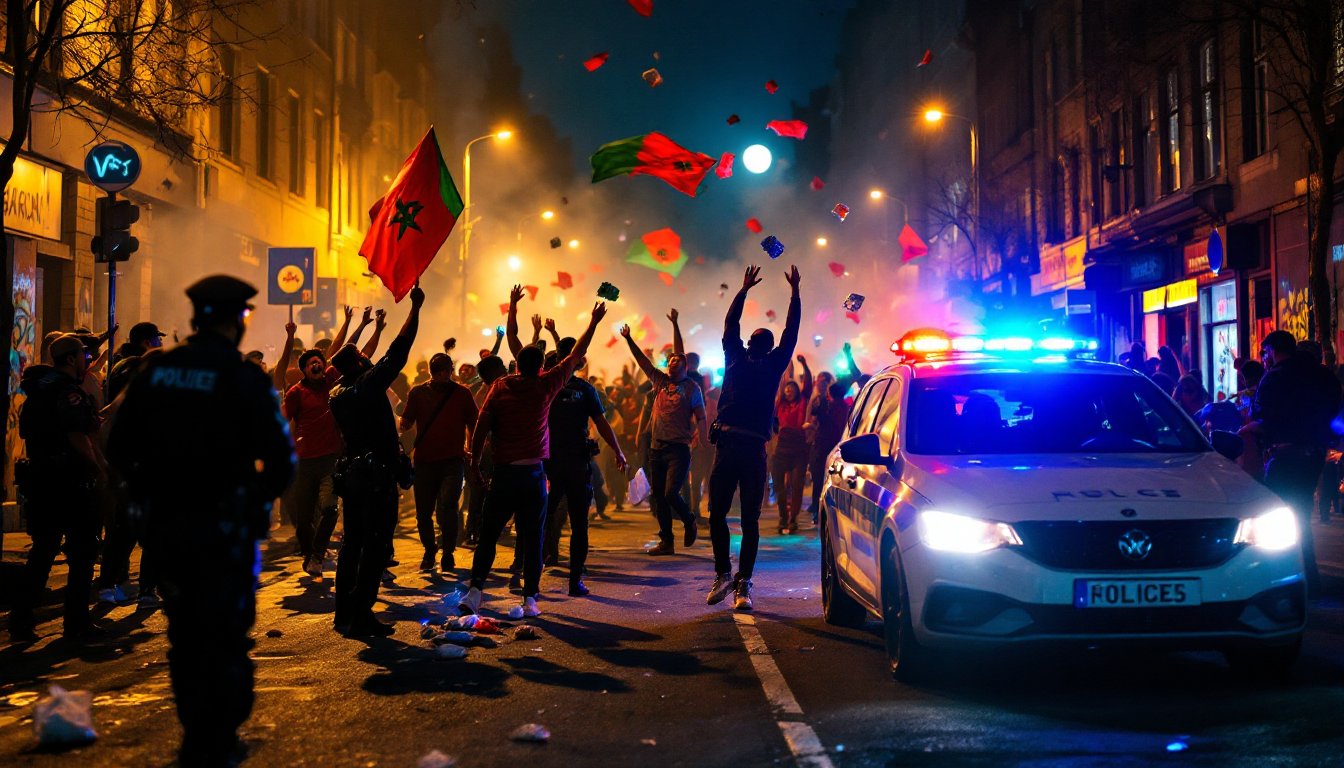 Geweld in Molenbeek na Marokkaanse Triomf in de Afrika Cup