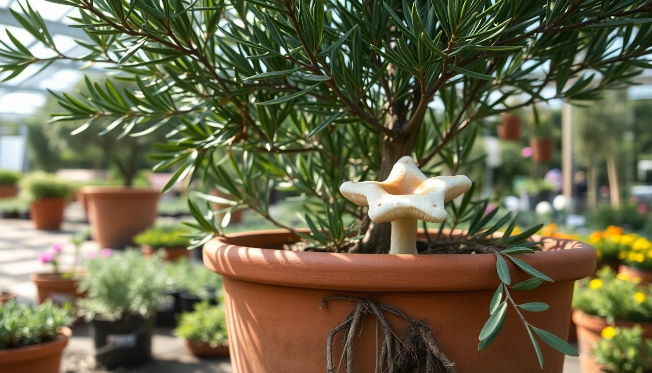 Ontdek een zeldzame paddenstoel in een tuincentrum in Middelburg
