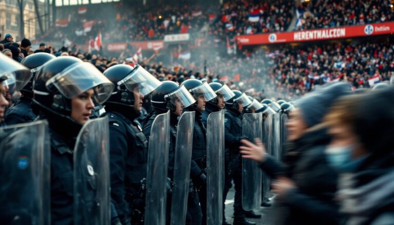 Rellen tijdens Duitse voetbalwedstrijd leiden tot tientallen gewonden