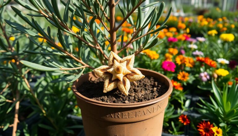 Vondst van Geastrum welwitscii in tuincentrum in Nederland