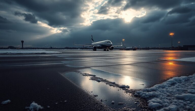 Onstabiel weer in Nederland: plotselinge sneeuwbuien verstoren Schiphol-vluchten, terwijl temperaturen razendsnel stijgen