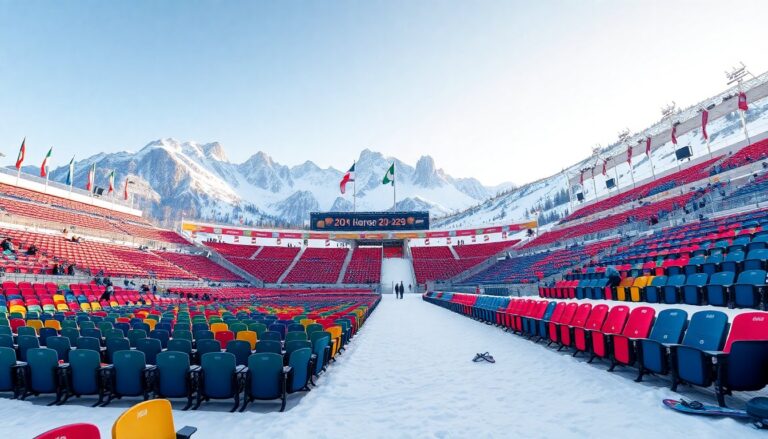 Volle tribunes bij de Olympische Winterspelen in Milaan-Cortina 2026
