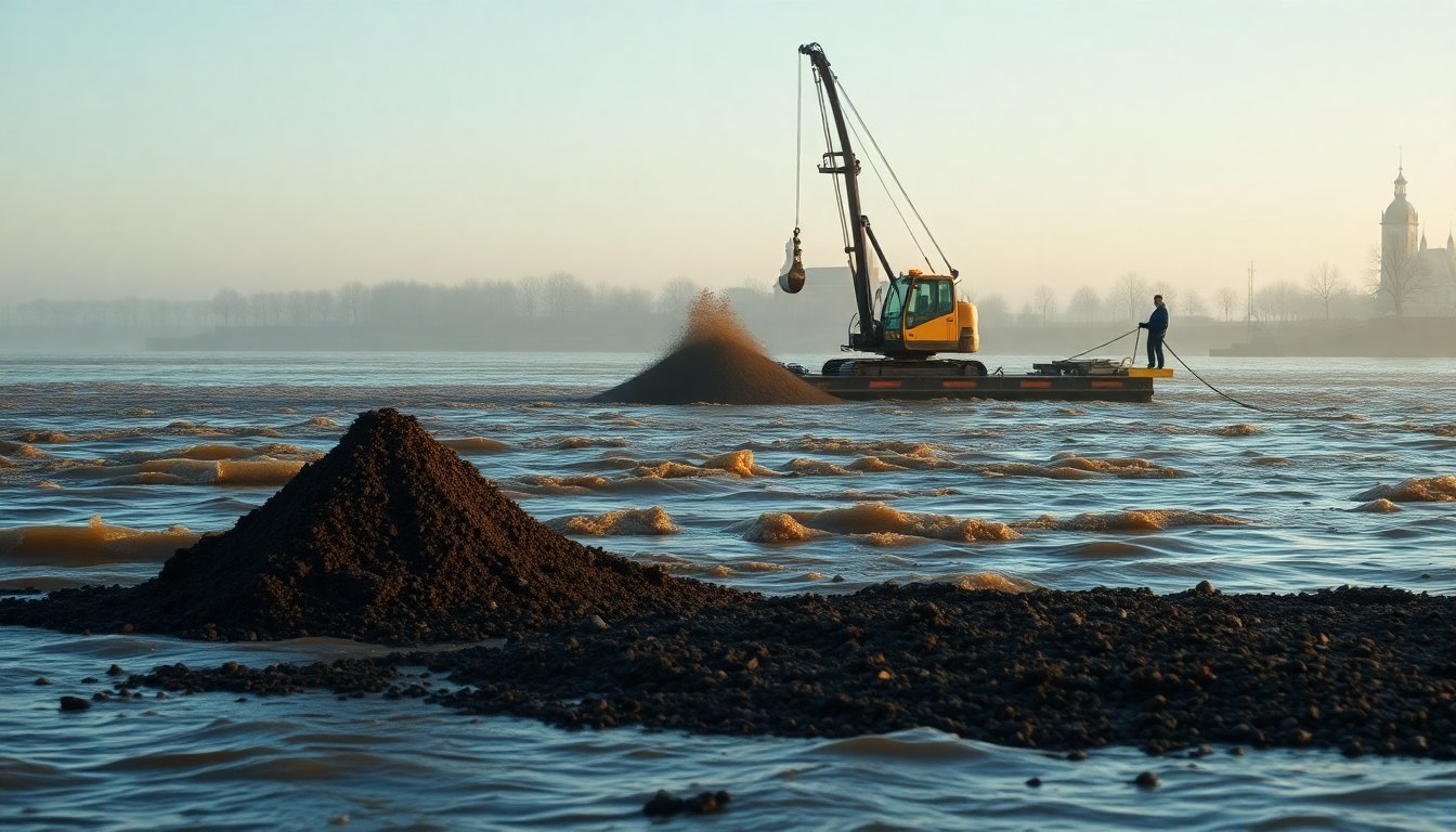 Dringend baggeren bij het Kruithuis in Delft: hoe dit vervuiling tegengaat en de doorstroom herstelt